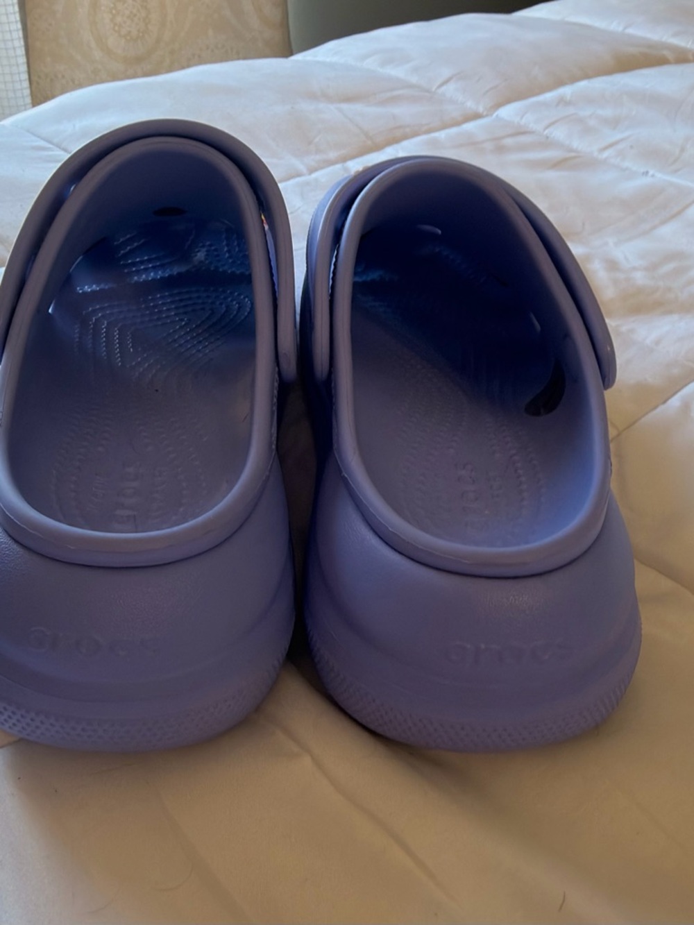 Lavender Clog Shoes with Fun Charms platform adult Crocs - Picture 5 of 8
